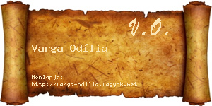 Varga Odília névjegykártya